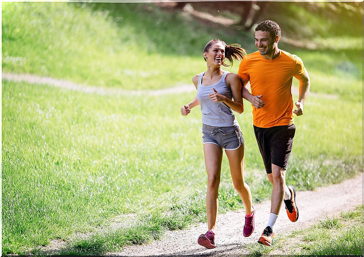 Friends running