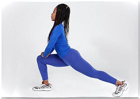 Woman doing yoga lunge