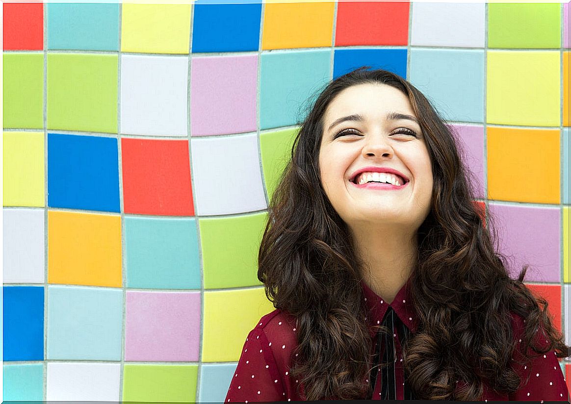 Happy woman smiling