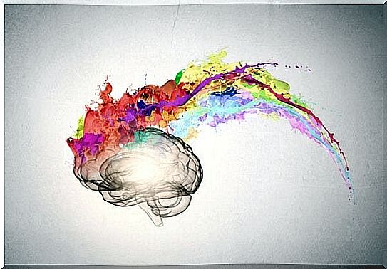 Brain with colors simulating emotional intelligence