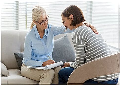 Woman in therapy to cope with guilt