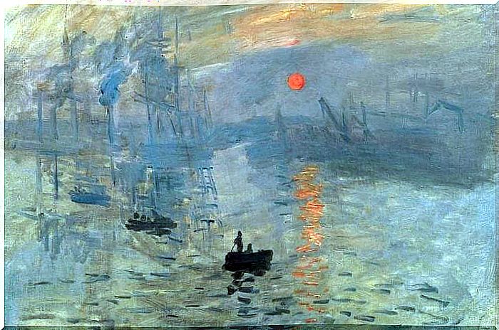 Monet's painting entitled Impression of the rising sun