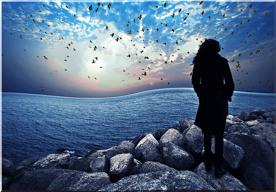 Woman looking at the sea