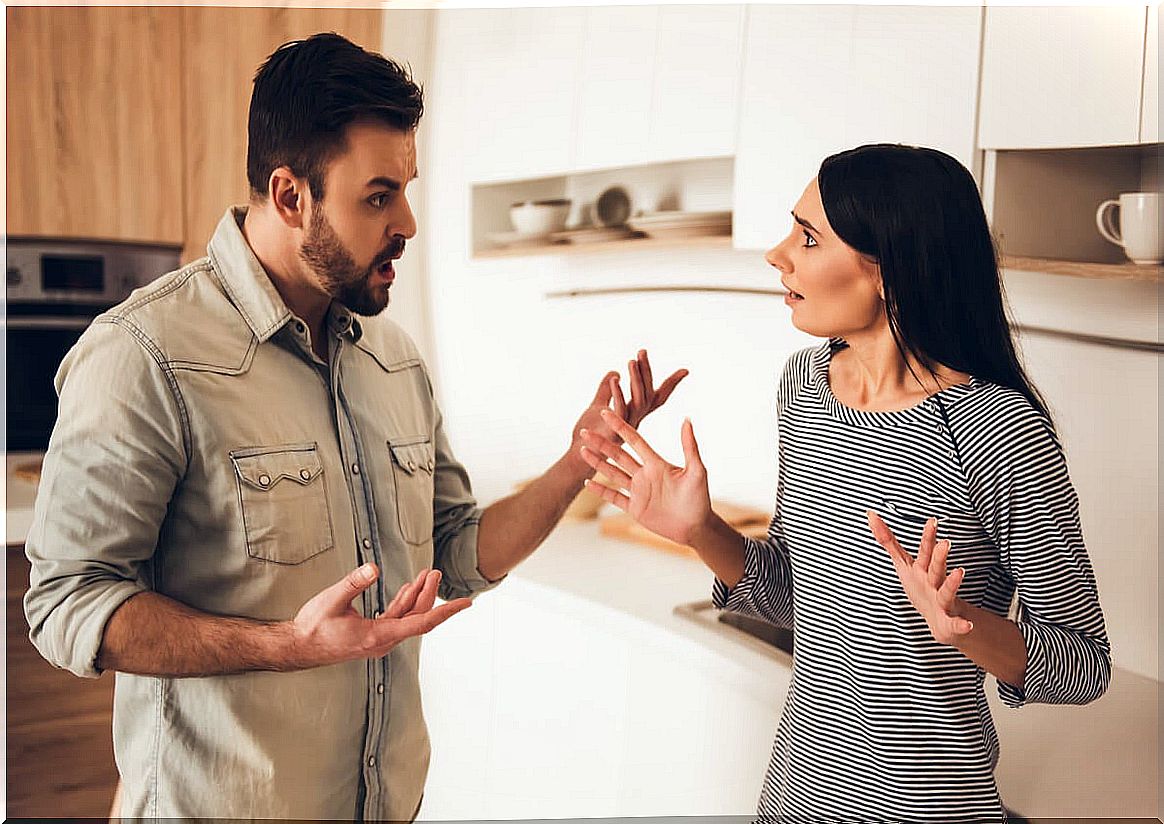 Couple arguing and trying to cope with the needs of narcissists 