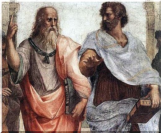 Plato and Aristotle in the play The School of Athens