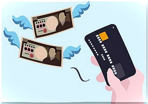 money and credit card symbolizing balance syndrome in red