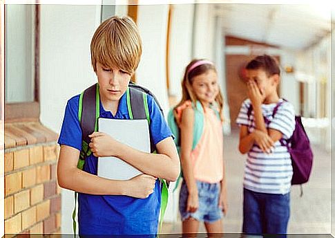 Sad boy for school bullying